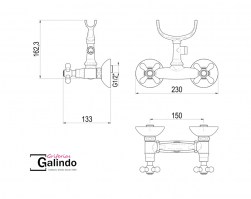 MEDIDAS BATERIA DUCHA 1929 GALINDO